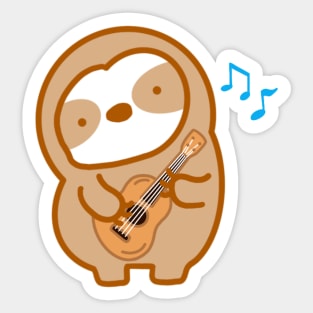 Cute Ukulele Sloth Sticker